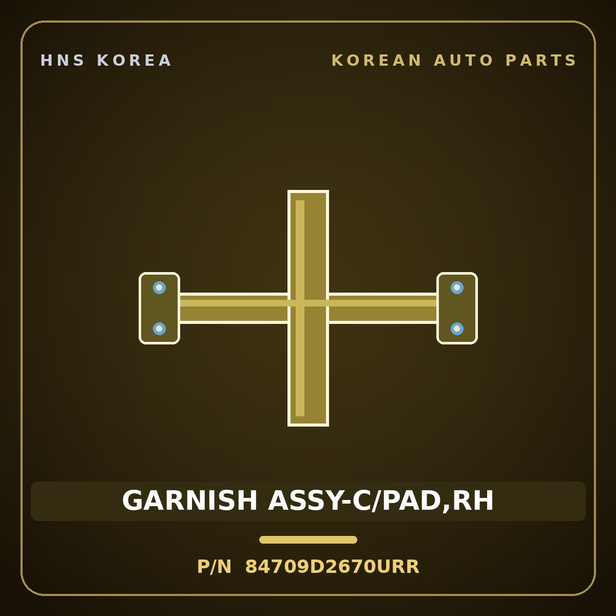 Genuine Mobis GARNISH ASSY-C/PAD,RH 84709D2670URR for Genesis EQ900 2016 HNS Parts Korea