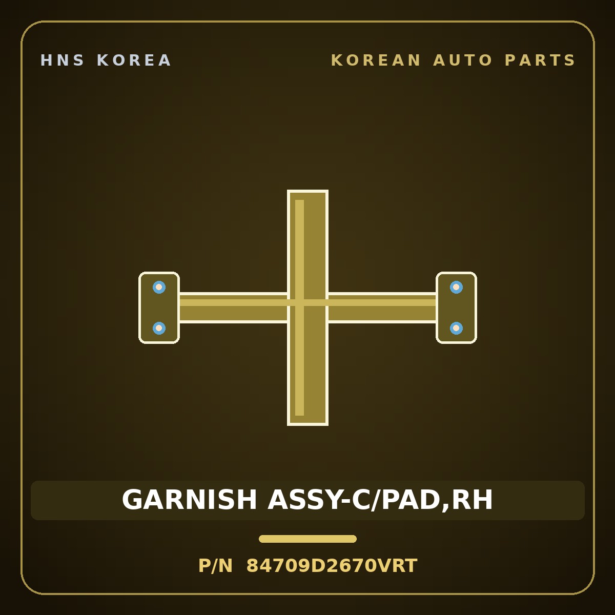 Genuine Mobis GARNISH ASSY-C/PAD,RH 84709D2670VRT for Genesis EQ900 2016 HNS Parts Korea