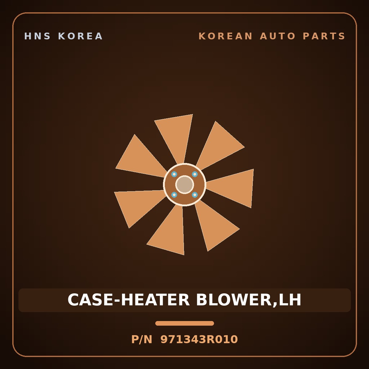 Genuine Mobis CASE-HEATER BLOWER,LH 971343R010 for K7 2008 HNS Parts Korea