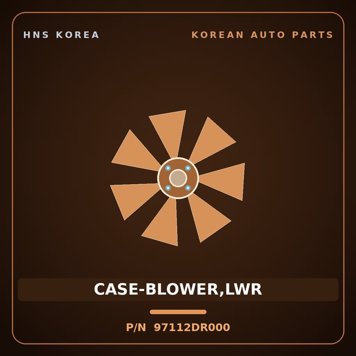 Genuine Mobis CASE-BLOWER,LWR 97112DR000 for ST1 2023 HNS Parts Korea