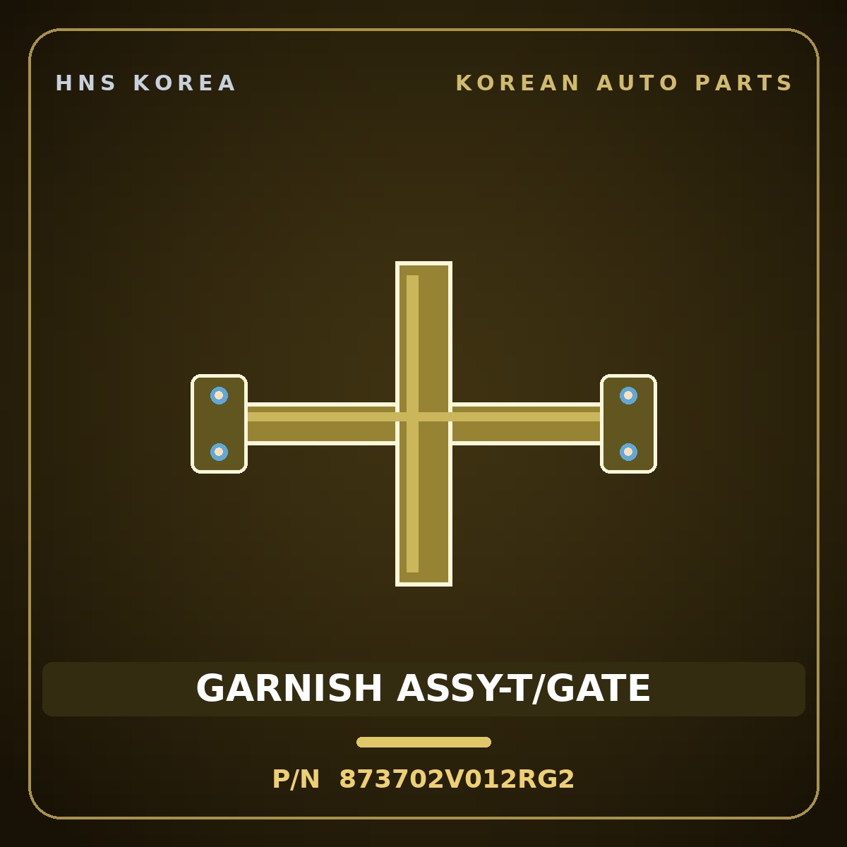Genuine Mobis GARNISH ASSY-T/GATE 873702V012RG2 for Veloster 2011 HNS Parts Korea