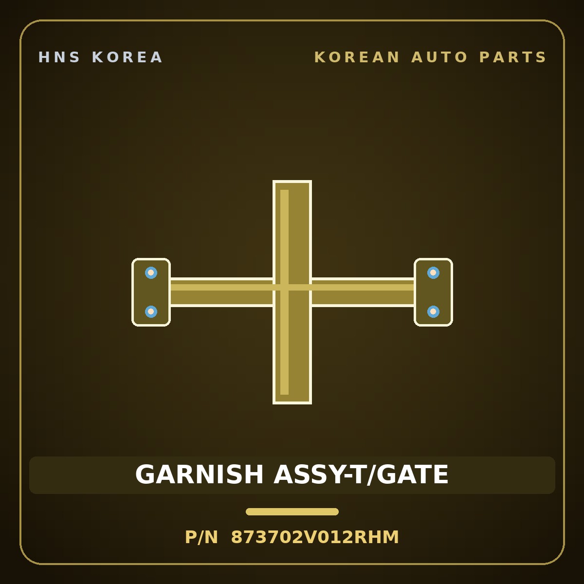 Genuine Mobis GARNISH ASSY-T/GATE 873702V012RHM for Veloster 2011 HNS Parts Korea