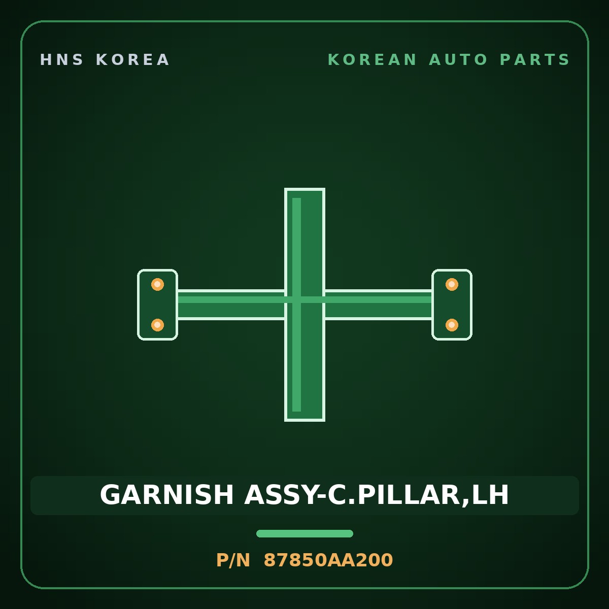 Genuine Mobis GARNISH ASSY-C.PILLAR,LH 87850AA200 for Avante 2020 HNS Parts Korea