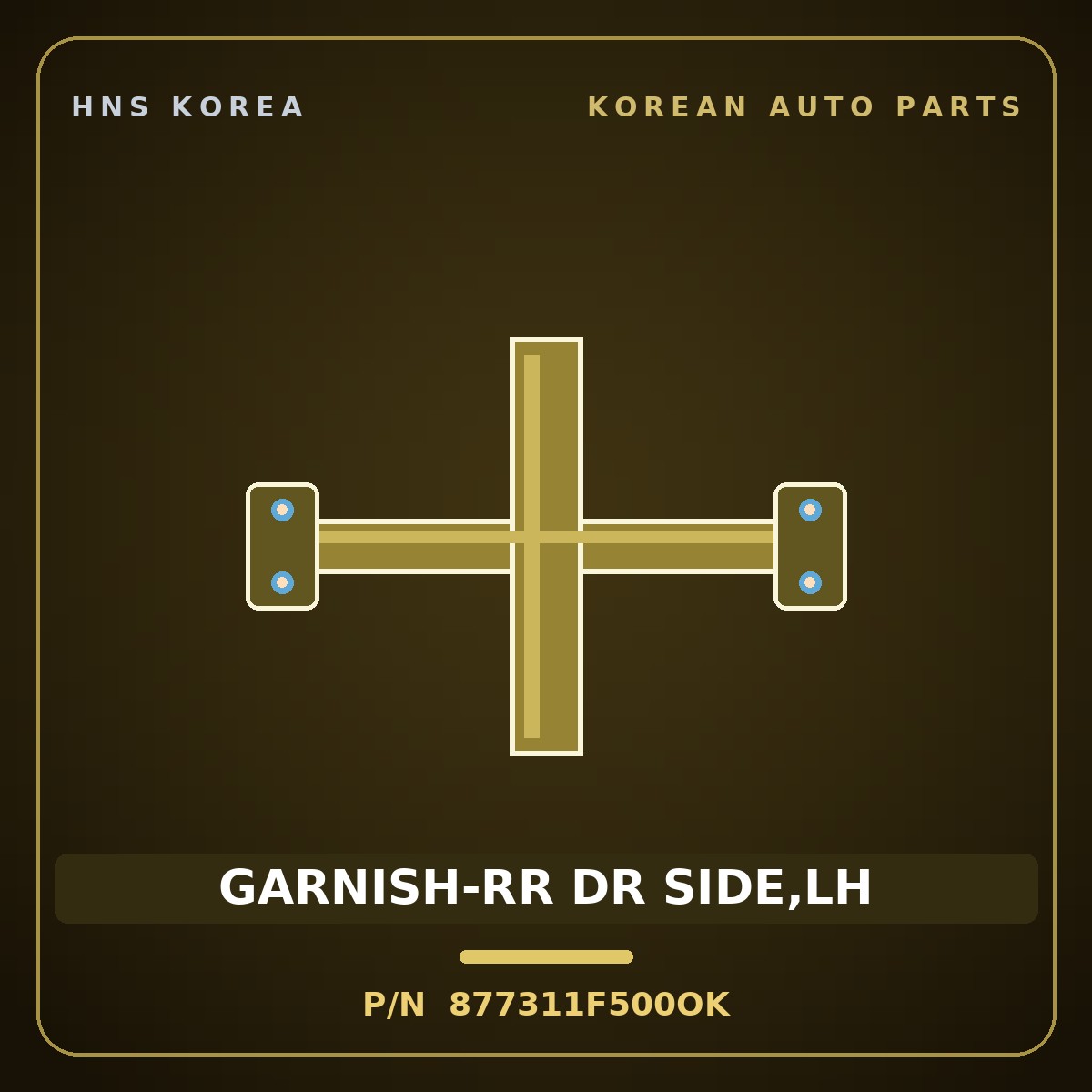 Genuine Mobis GARNISH-RR DR SIDE,LH 877311F500OK for Sportage 2006 HNS Parts Korea