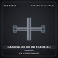 Genuine Mobis GARNISH-RR DR RR FRAME,RH 83281EV000DFS for EV3 2024 HNS Parts Korea