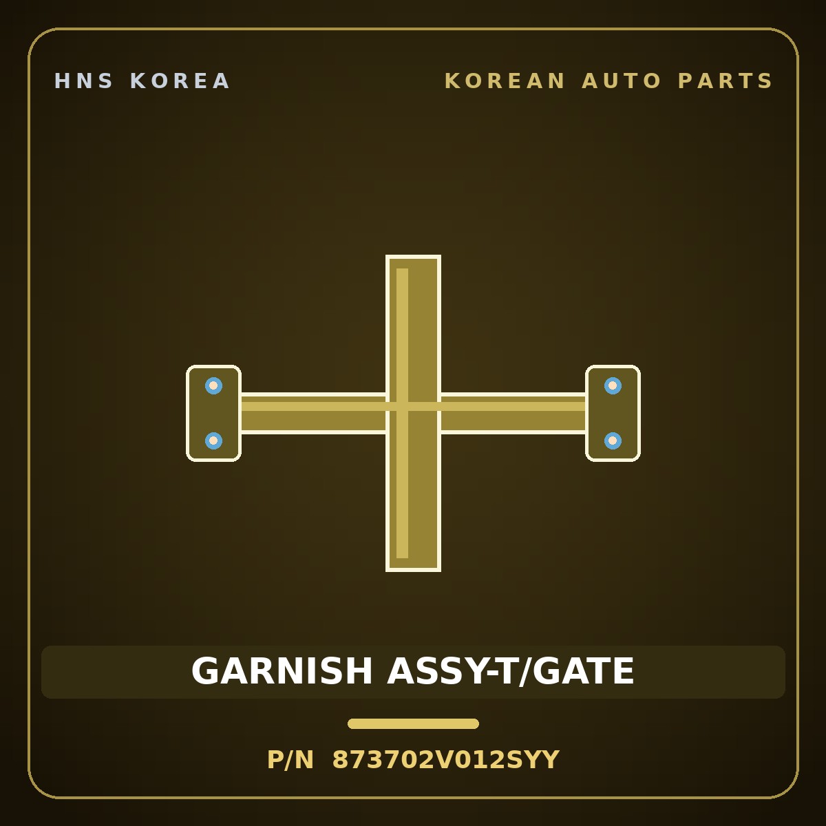 Genuine Mobis GARNISH ASSY-T/GATE 873702V012SYY for Veloster 2011 HNS Parts Korea