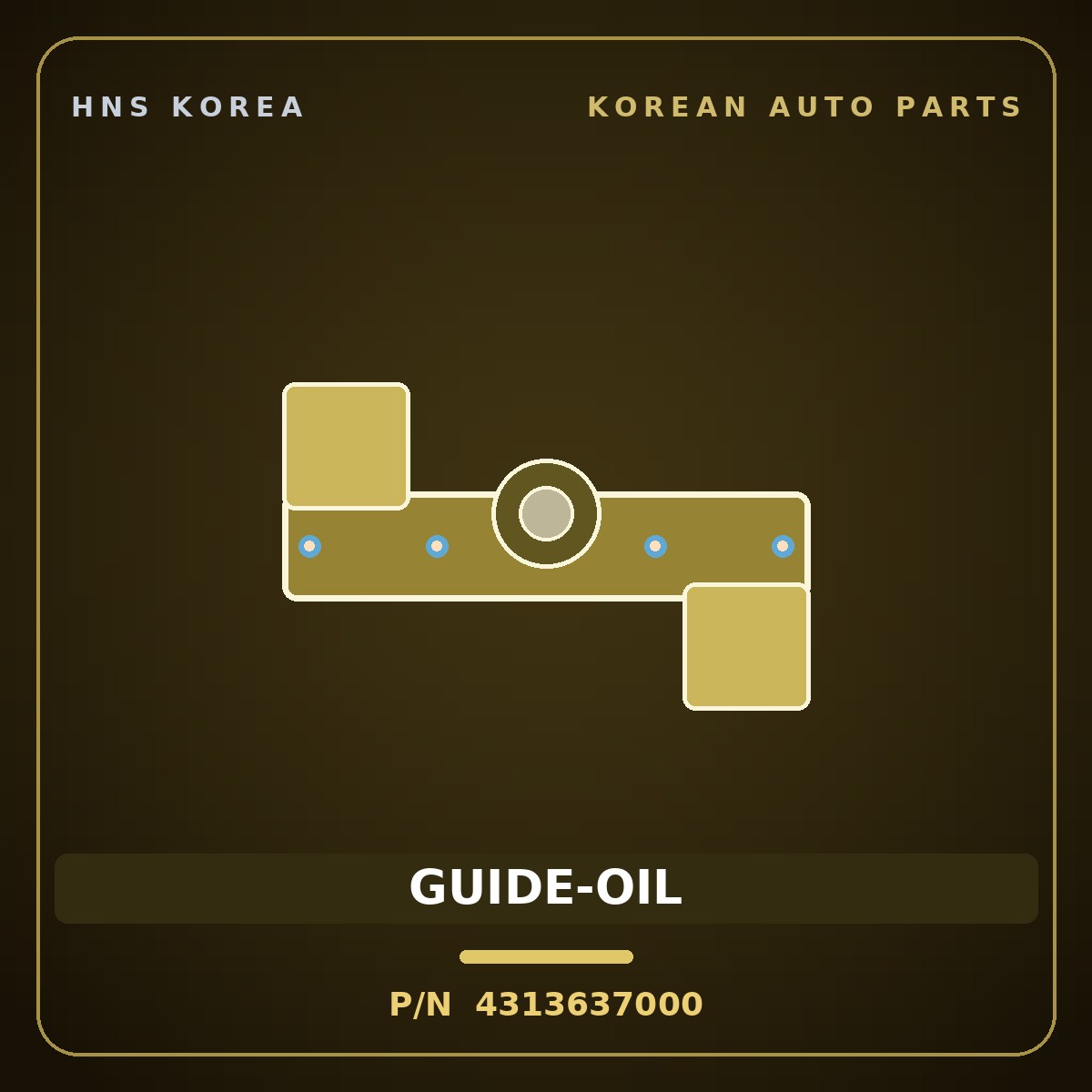 Genuine Mobis GUIDE-OIL 4313637000 for Casta 1992 HNS Parts Korea