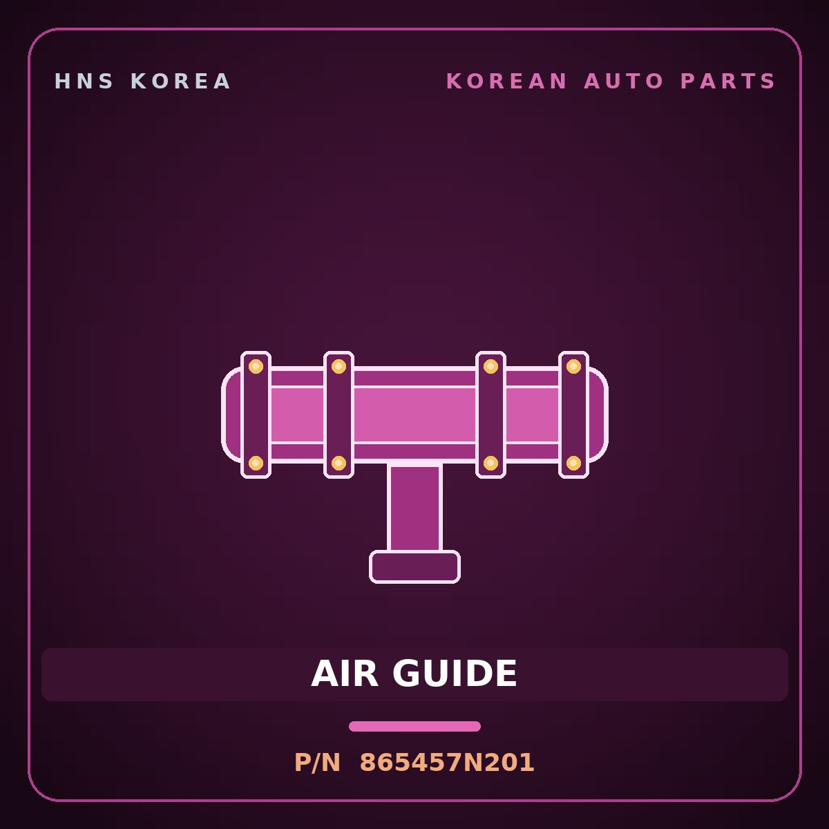 Genuine Mobis AIR GUIDE 865457N201 for Trago 2013 HNS Parts Korea