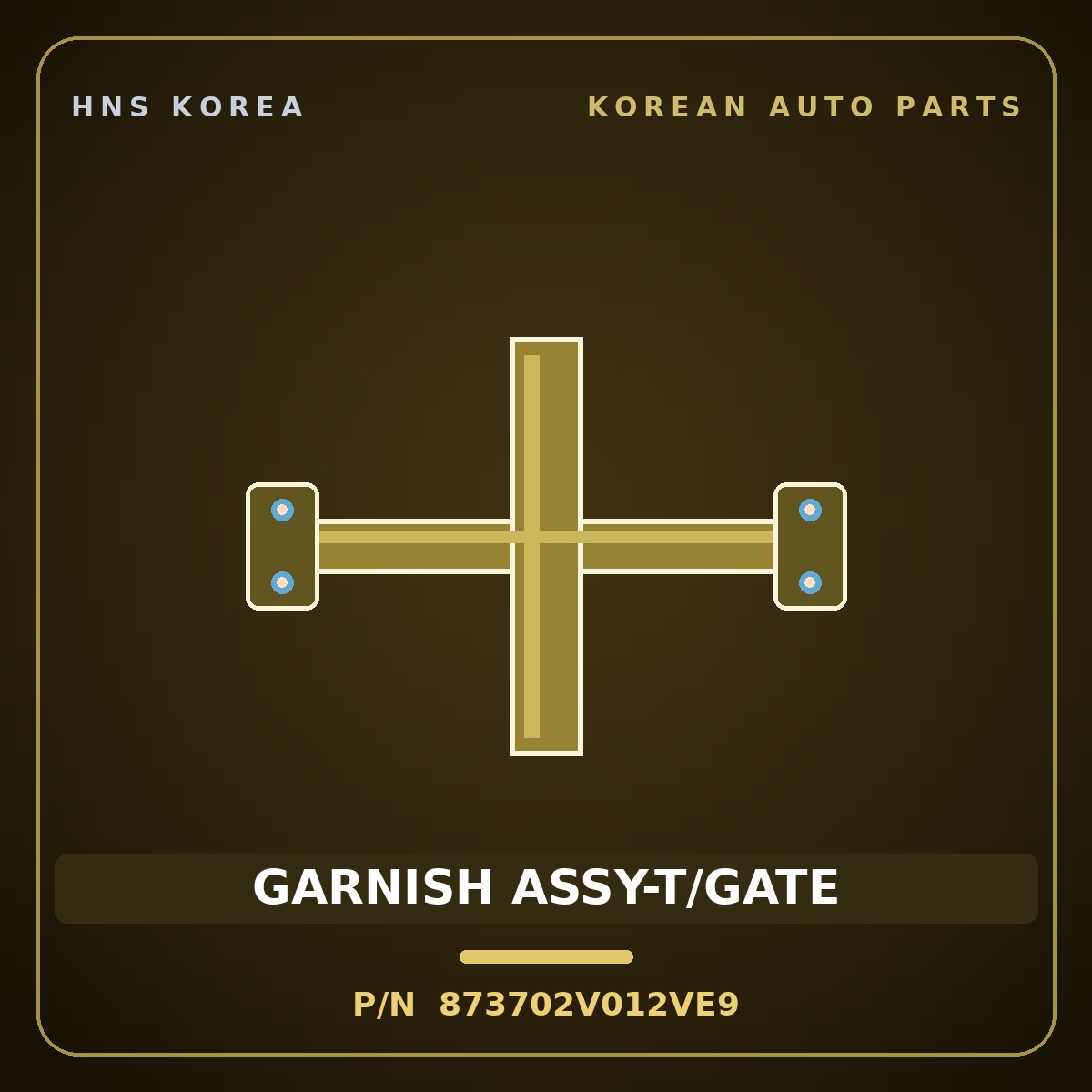 Genuine Mobis GARNISH ASSY-T/GATE 873702V012VE9 for Veloster 2011 HNS Parts Korea