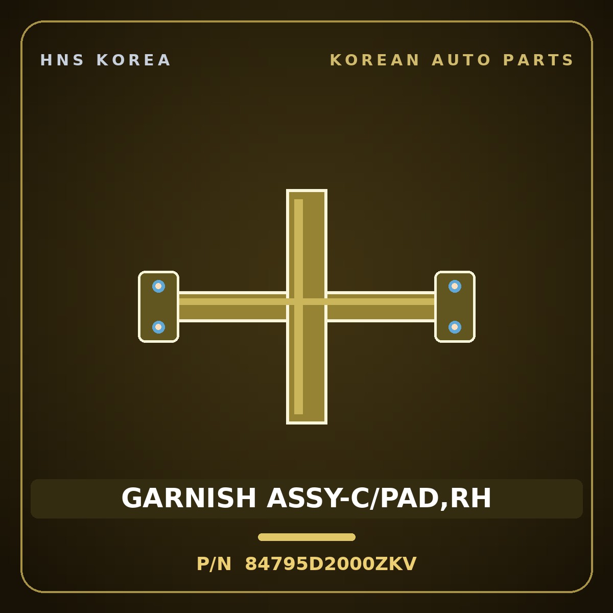 Genuine Mobis GARNISH ASSY-C/PAD,RH 84795D2000ZKV for Genesis EQ900 2016 HNS Parts Korea