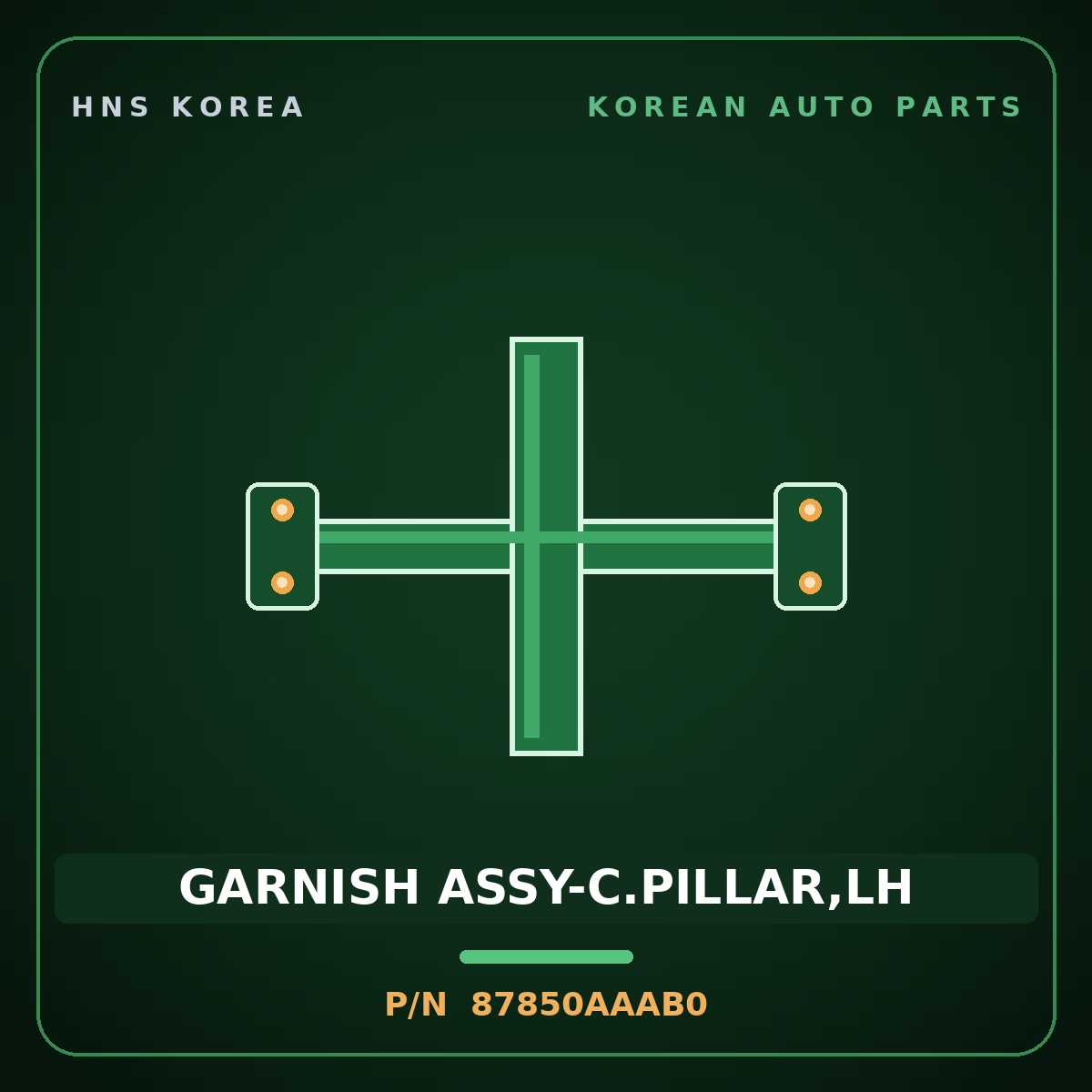 Genuine Mobis GARNISH ASSY-C.PILLAR,LH 87850AAAB0 for Avante 2023 HNS Parts Korea