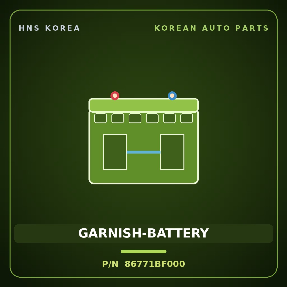 Genuine Mobis GARNISH-BATTERY 86771BF000 for Kona 2024 HNS Parts Korea