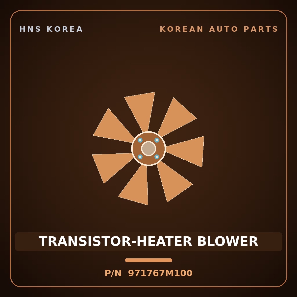 Genuine Mobis TRANSISTOR-HEATER BLOWER 971767M100 for Express 2006 HNS Parts Korea