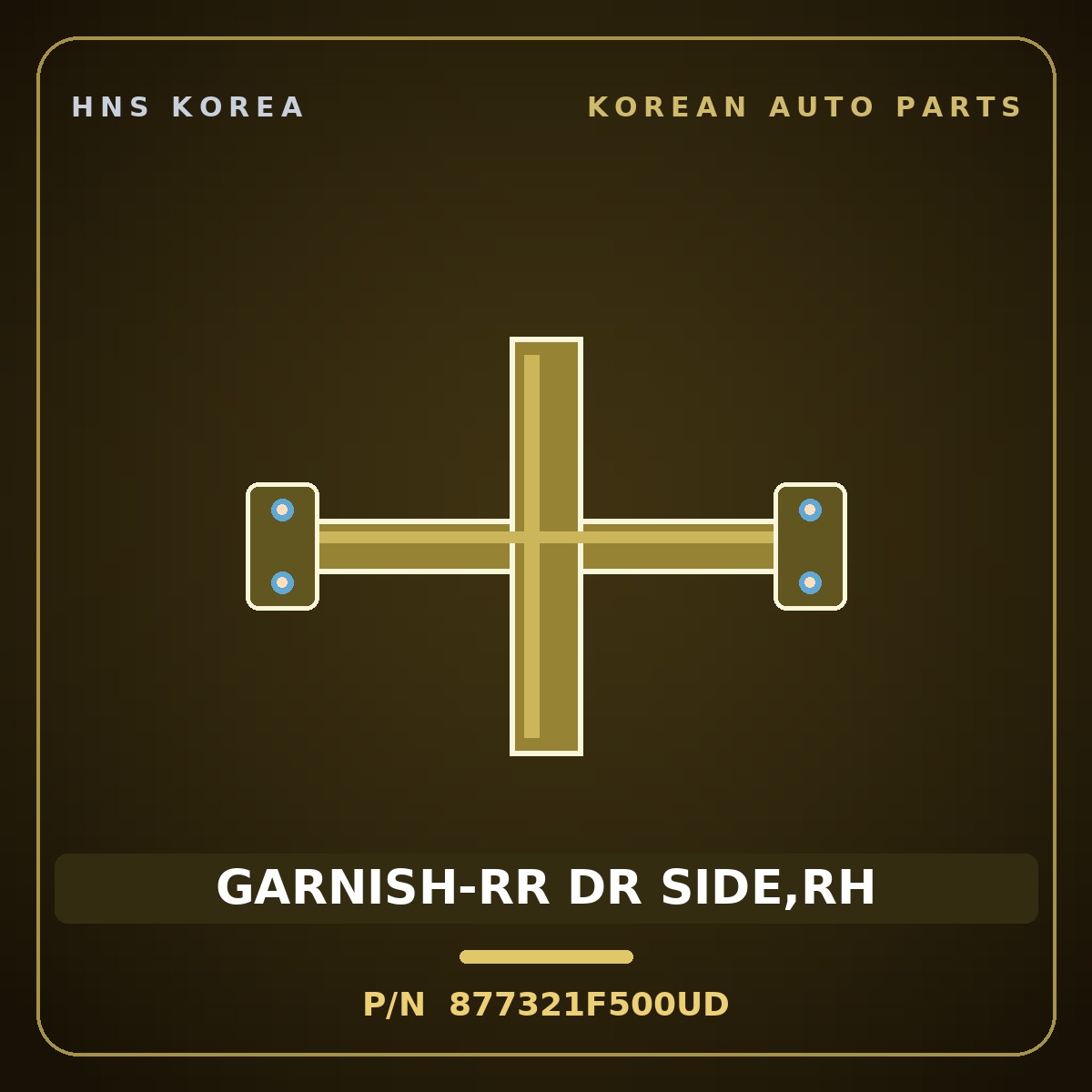 Genuine Mobis GARNISH-RR DR SIDE,RH 877321F500UD for Sportage 2006 HNS Parts Korea