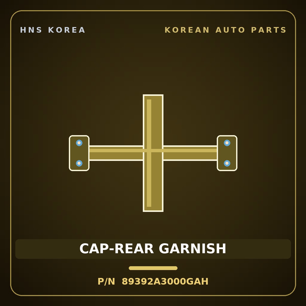 Genuine Mobis CAP-REAR GARNISH 89392A3000GAH for Ray 2011 HNS Parts Korea
