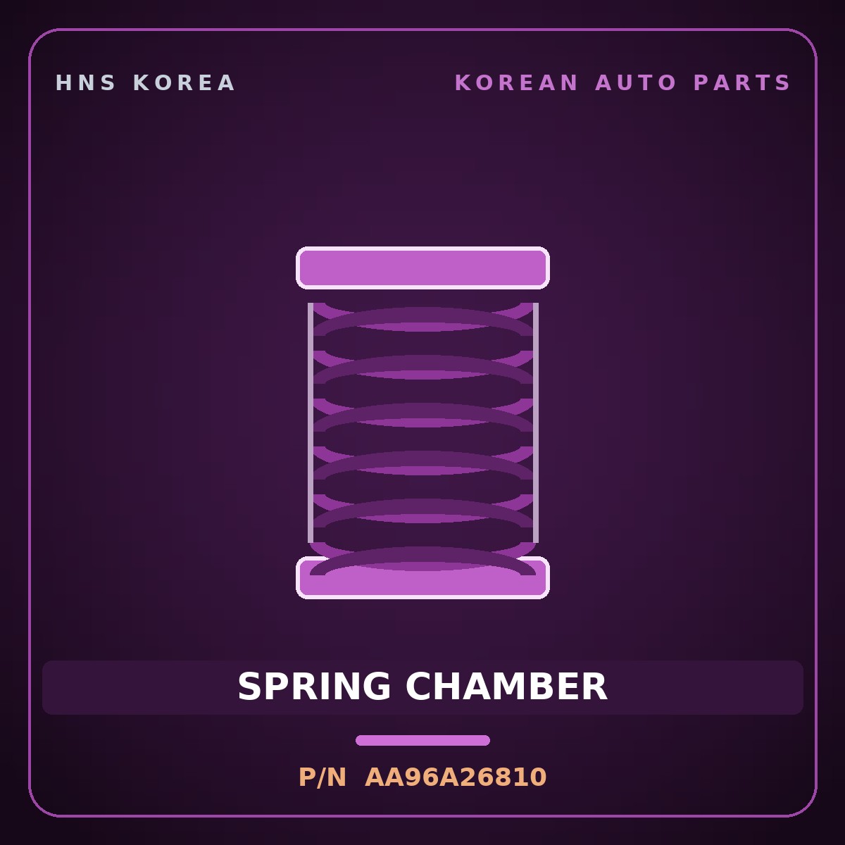 Genuine Mobis SPRING CHAMBER AA96A26810 for AM928/AM937 1998 HNS Parts Korea