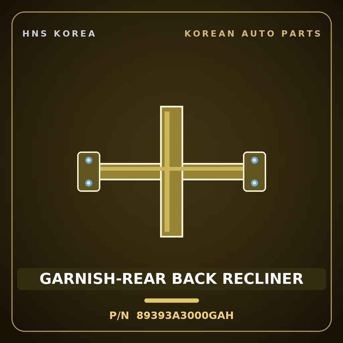 Genuine Mobis GARNISH-REAR BACK RECLINER 89393A3000GAH for Ray 2011 HNS Parts Korea