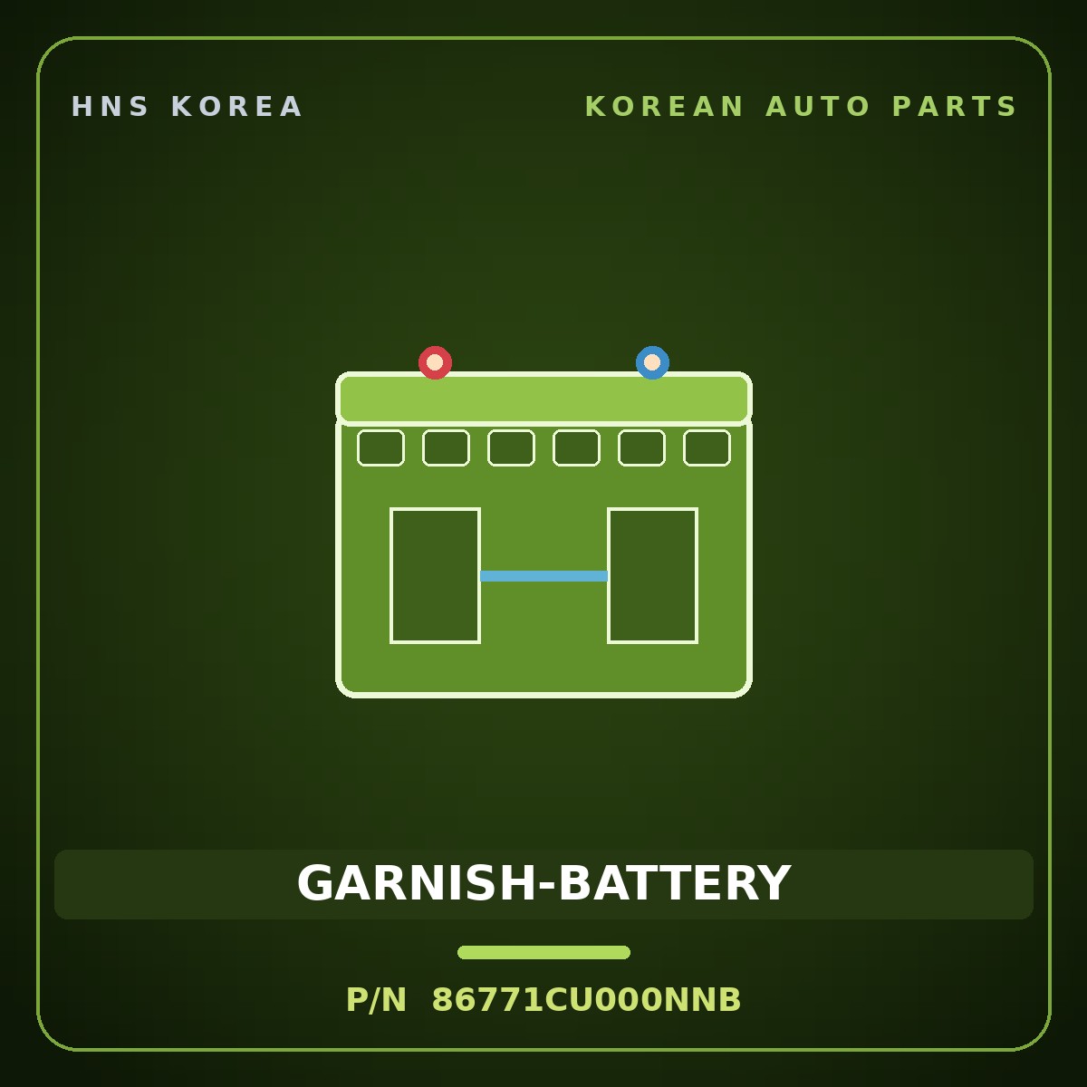 Genuine Mobis GARNISH-BATTERY 86771CU000NNB for Genesis GV60 2021 HNS Parts Korea