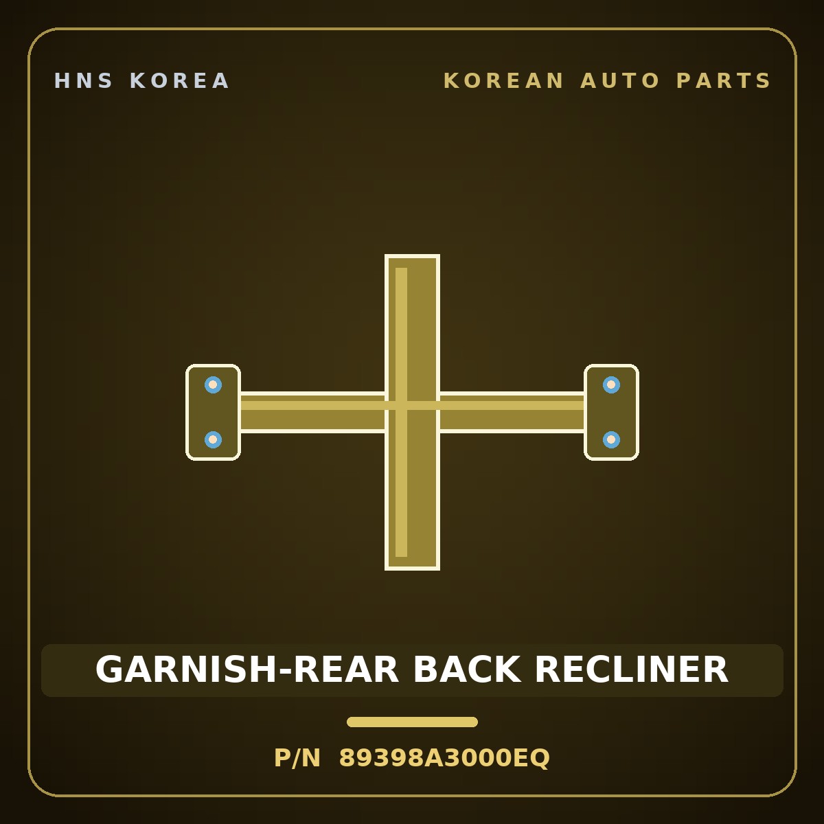 Genuine Mobis GARNISH-REAR BACK RECLINER 89398A3000EQ for Ray 2011 HNS Parts Korea