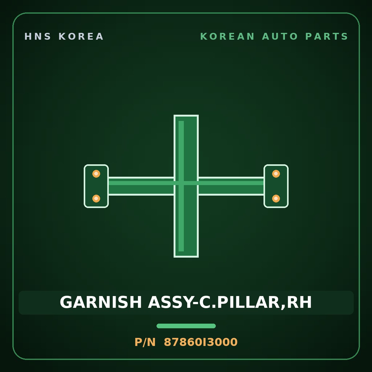 Genuine Mobis GARNISH ASSY-C.PILLAR,RH 87860I3000 for Kona 2021 HNS Parts Korea