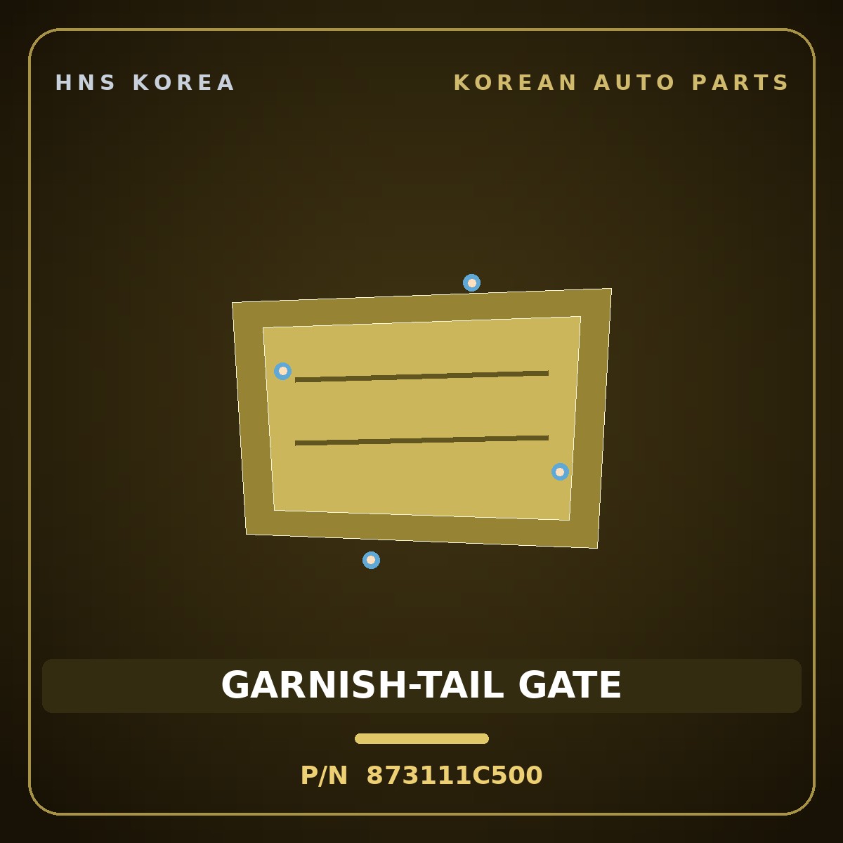 Genuine Mobis GARNISH-TAIL GATE 873111C500 for Click 2006 HNS Parts Korea