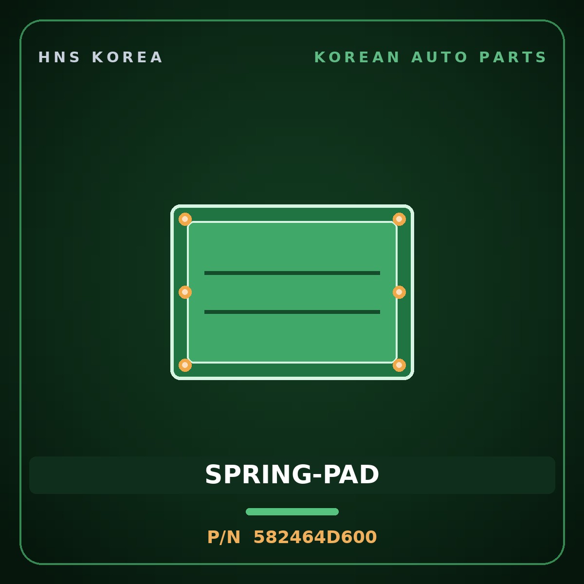 Genuine Mobis SPRING-PAD 582464D600 for Carnival 2006 HNS Parts Korea