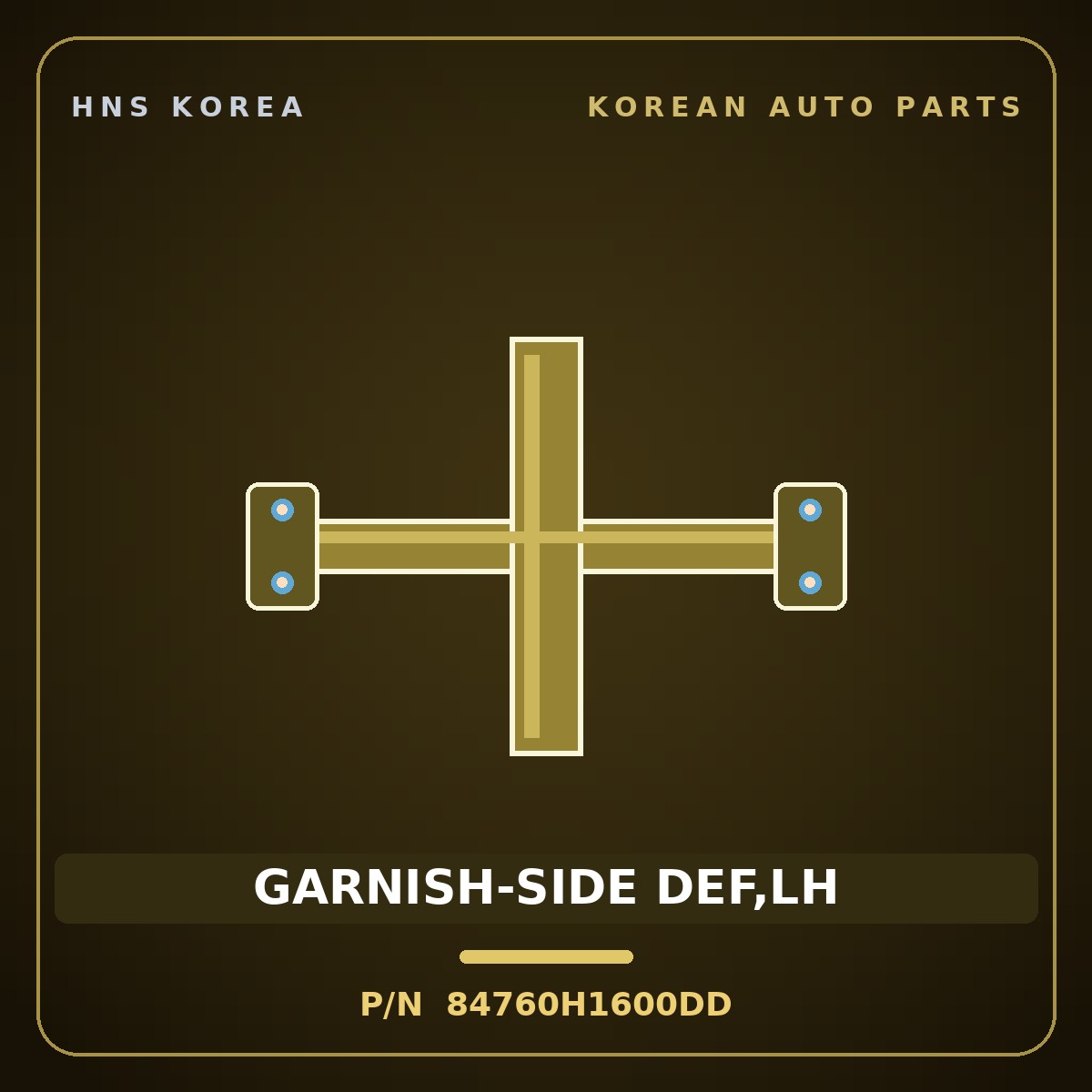 Genuine Mobis GARNISH-SIDE DEF,LH 84760H1600DD for Terracan 2000 HNS Parts Korea