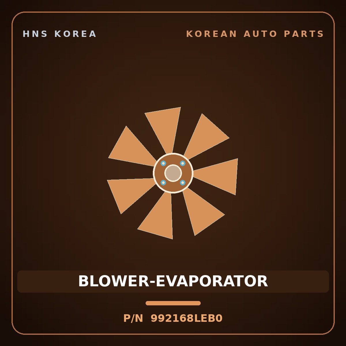 Genuine Mobis BLOWER-EVAPORATOR 992168LEB0 for Elec City 2019 HNS Parts Korea