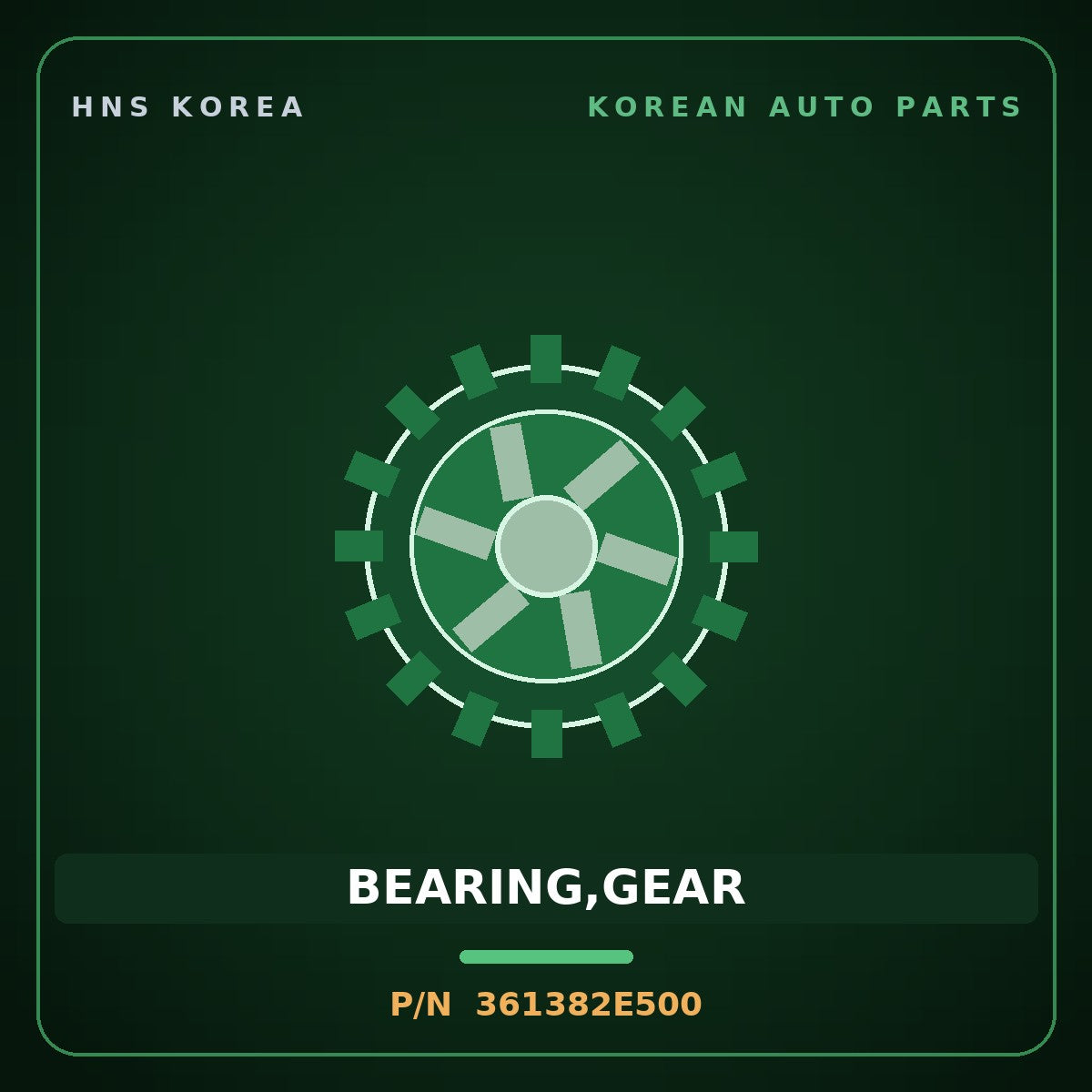 Genuine Mobis BEARING,GEAR 361382E500 for Bongo 2006 HNS Parts Korea