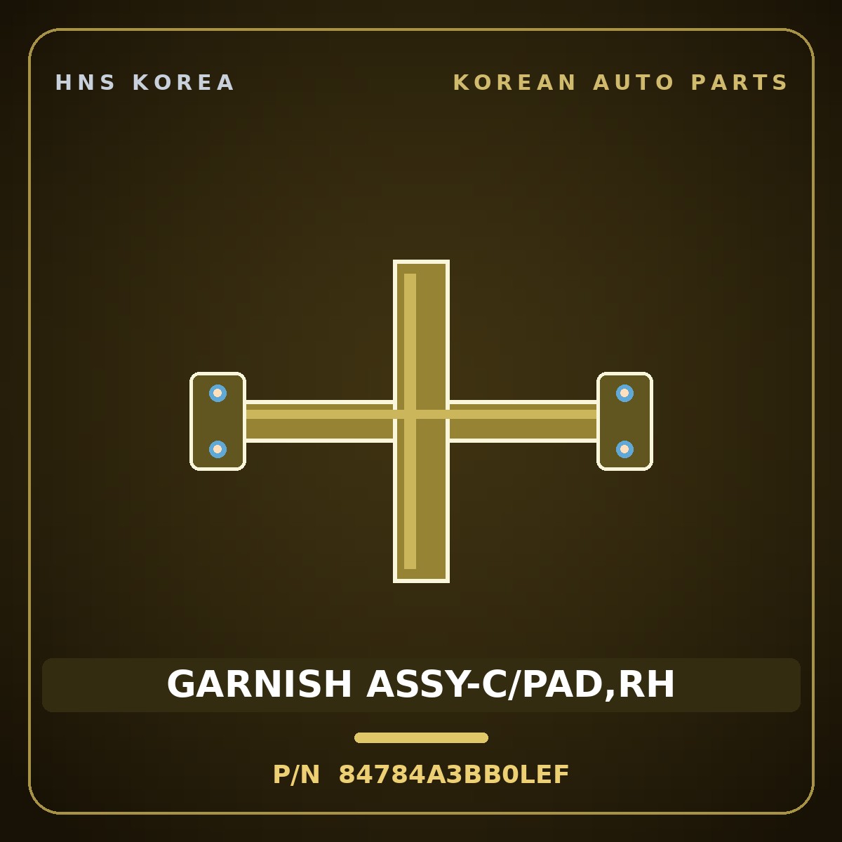 Genuine Mobis GARNISH ASSY-C/PAD,RH 84784A3BB0LEF for Ray 2018 HNS Parts Korea