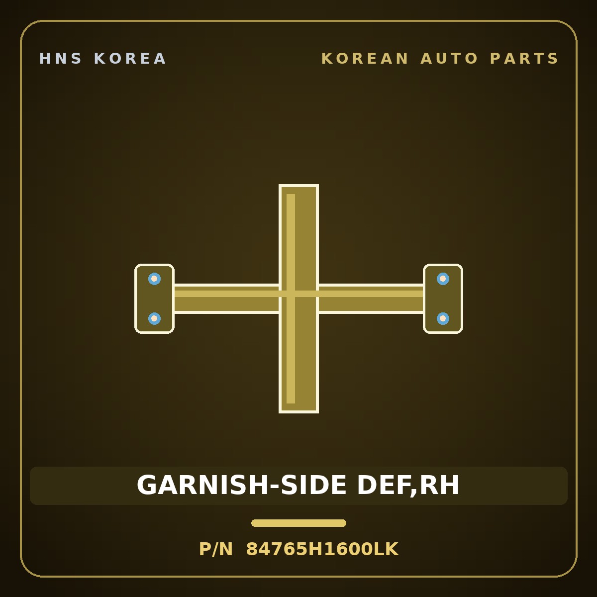 Genuine Mobis GARNISH-SIDE DEF,RH 84765H1600LK for Terracan 2000 HNS Parts Korea