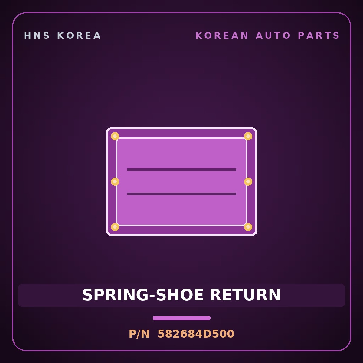 Genuine Mobis SPRING-SHOE RETURN 582684D500 for Carnival 2006 HNS Parts Korea