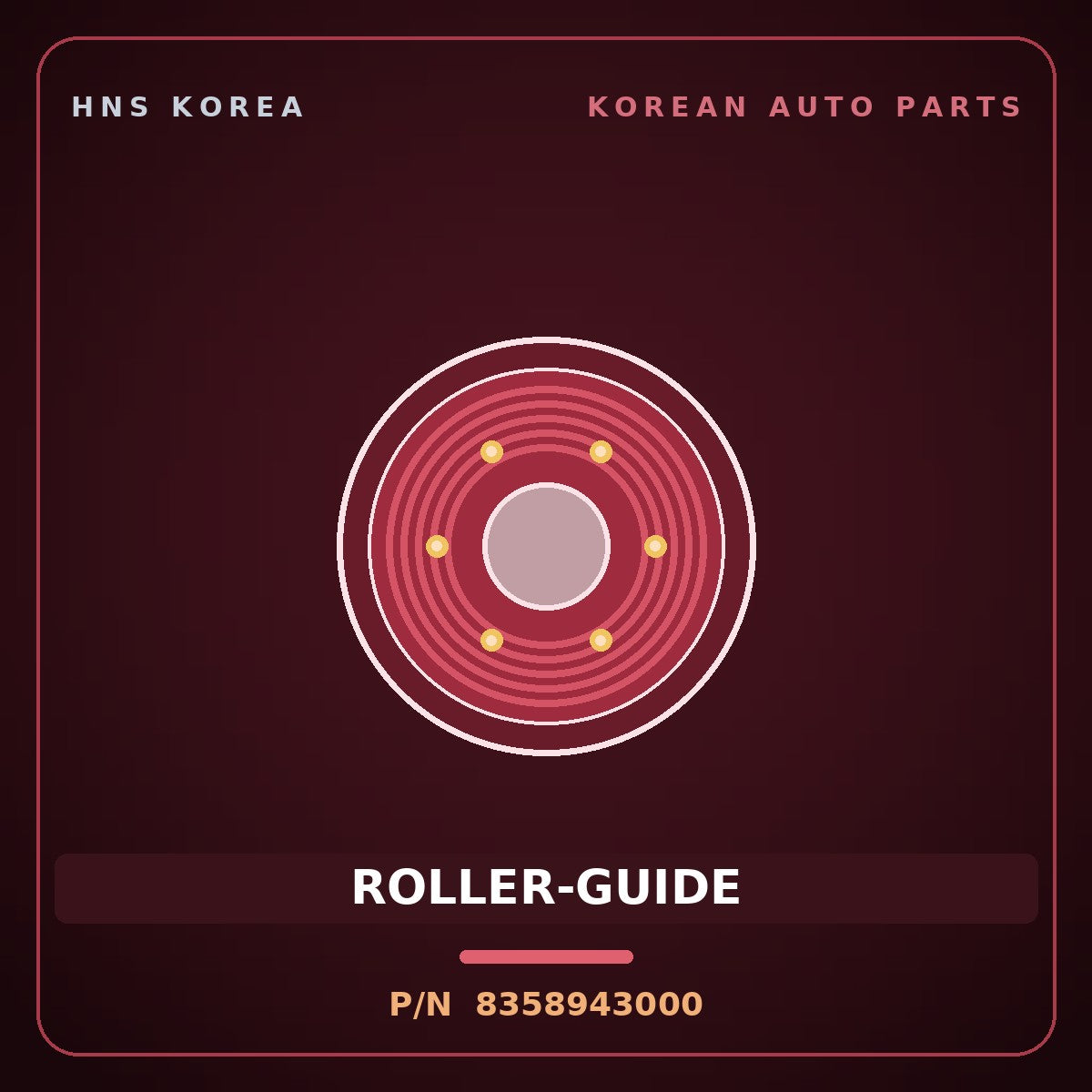 Genuine Mobis ROLLER-GUIDE 8358943000 for Grace 1995 HNS Parts Korea