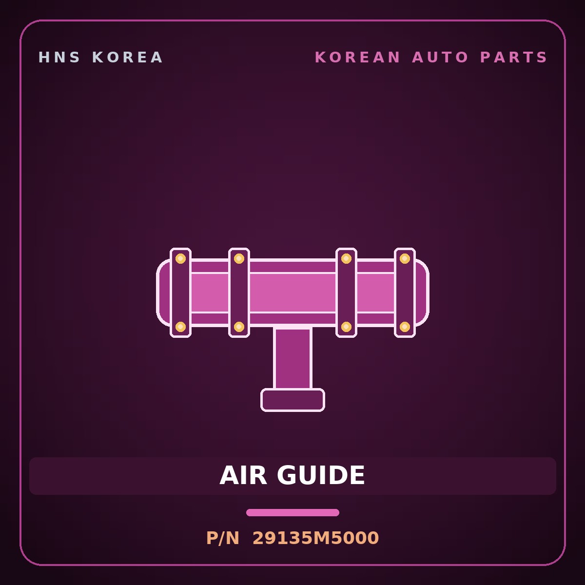 Genuine Mobis AIR GUIDE 29135M5000 for Nexo 2018 HNS Parts Korea