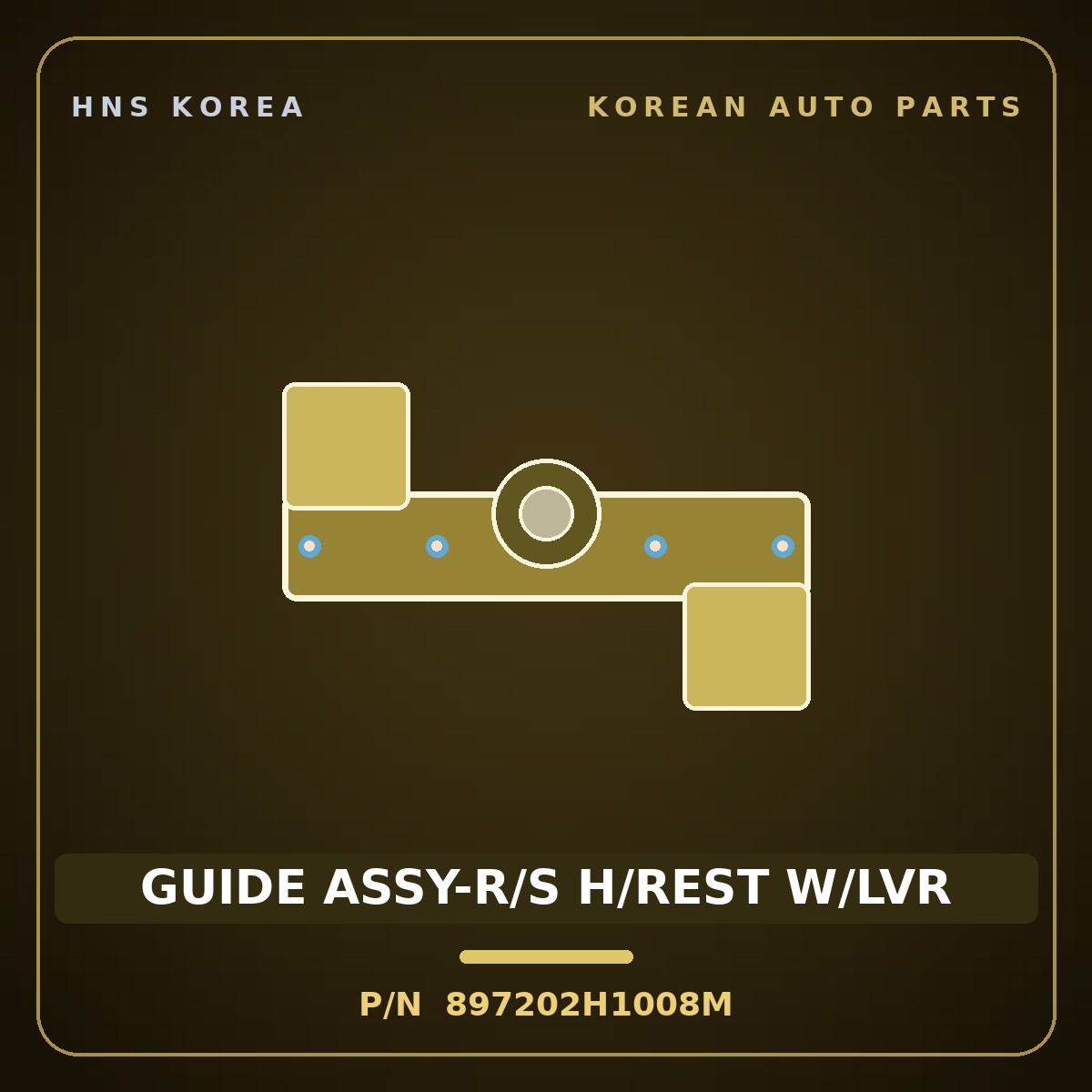 Genuine Mobis GUIDE ASSY-R/S H/REST W/LVR 897202H1008M for Avante 2006 HNS Parts Korea