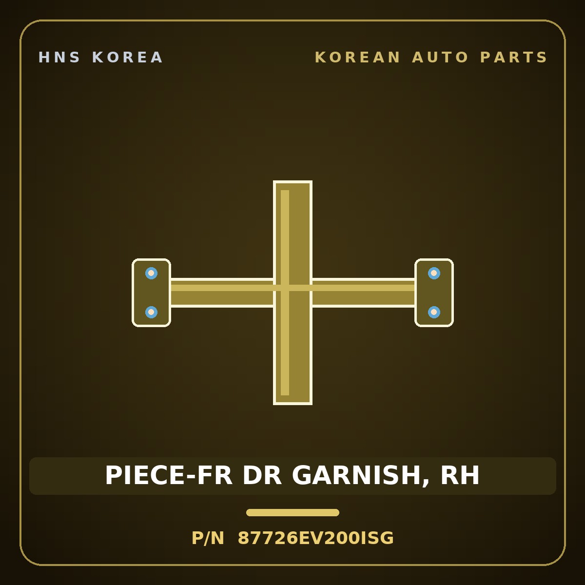 Genuine Mobis PIECE-FR DR GARNISH, RH 87726EV200ISG for EV3 2024 HNS Parts Korea