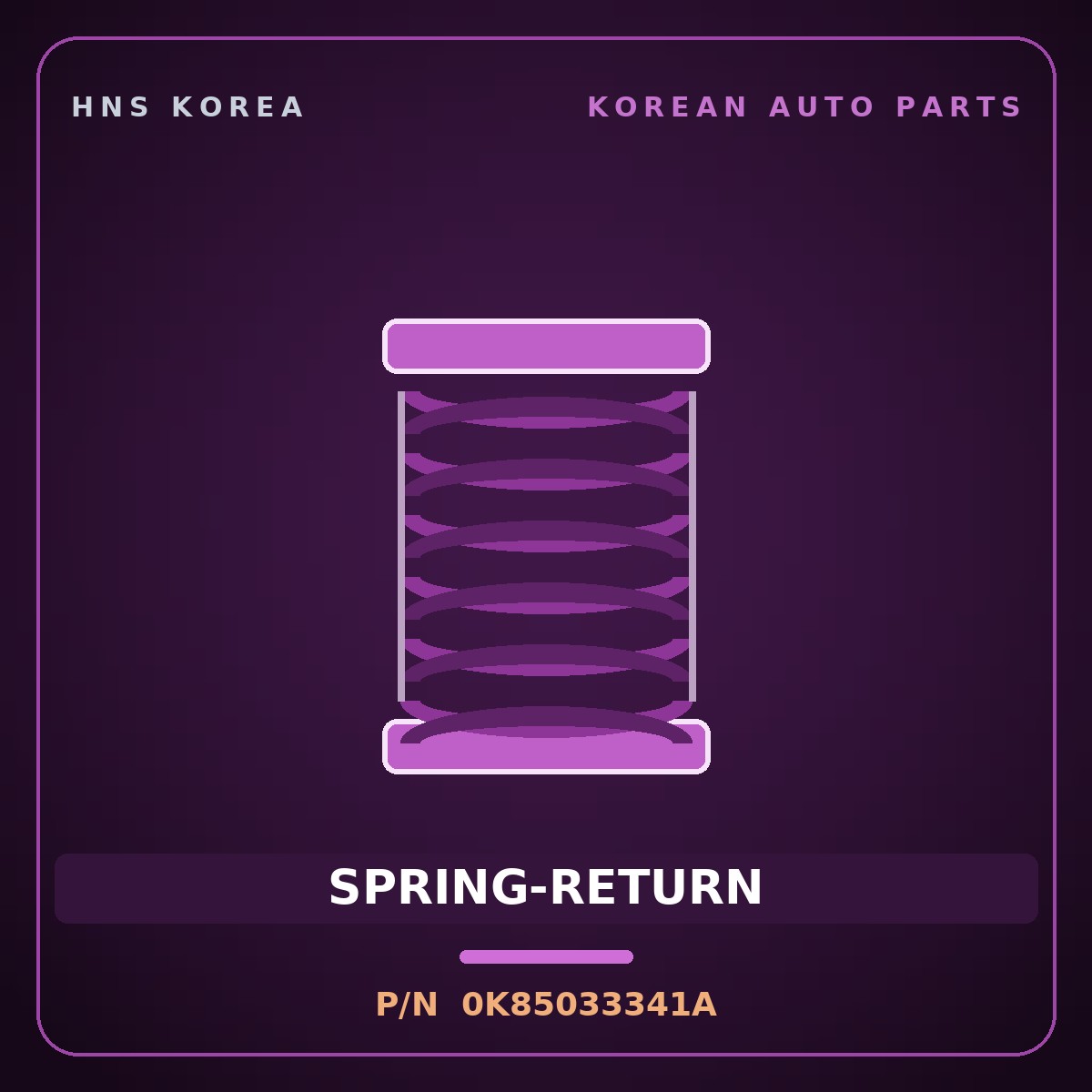 Genuine Mobis SPRING-RETURN 0K85033341A for New Cosmos 1995 HNS Parts Korea
