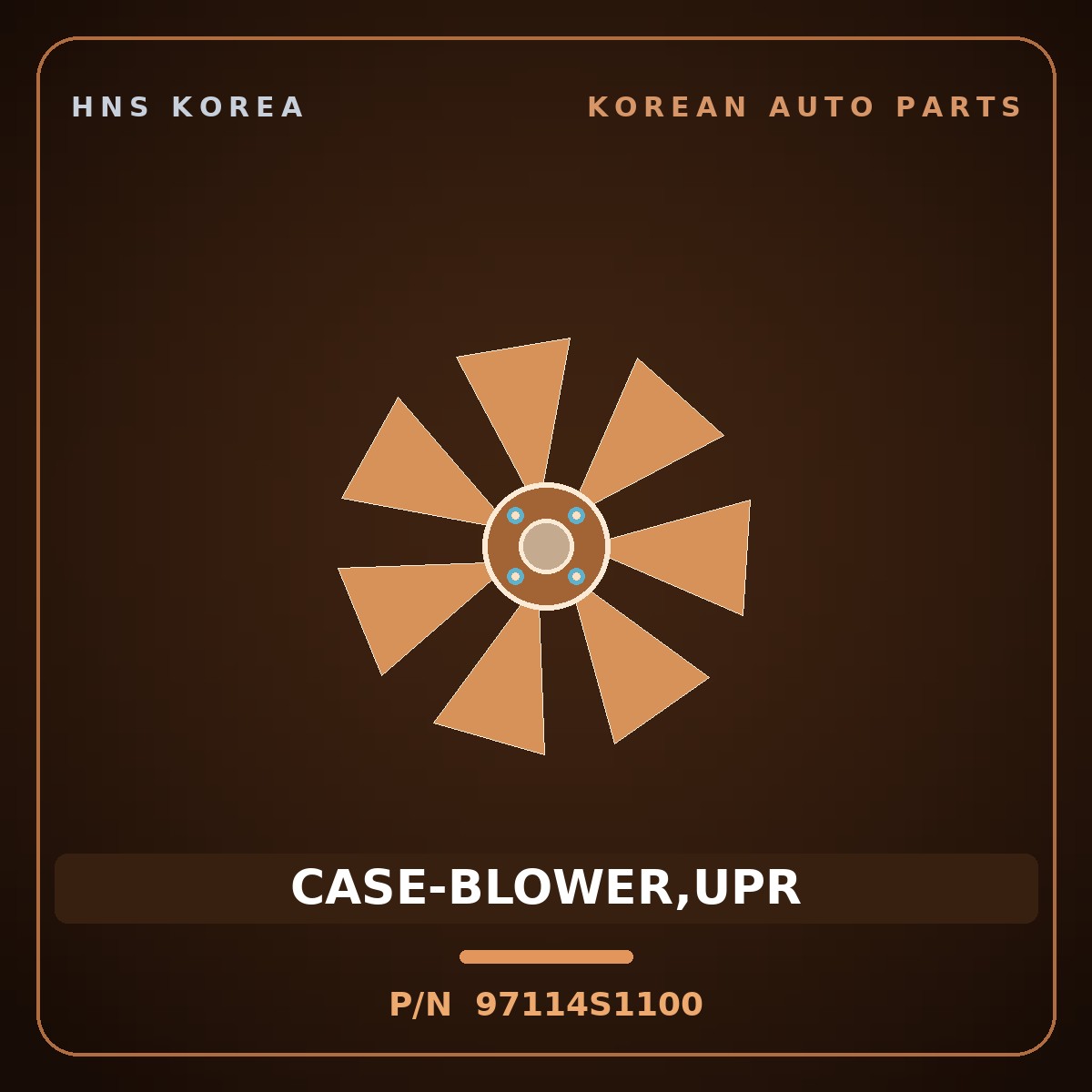 Genuine Mobis CASE-BLOWER,UPR 97114S1100 for Santa Fe 2018 HNS Parts Korea