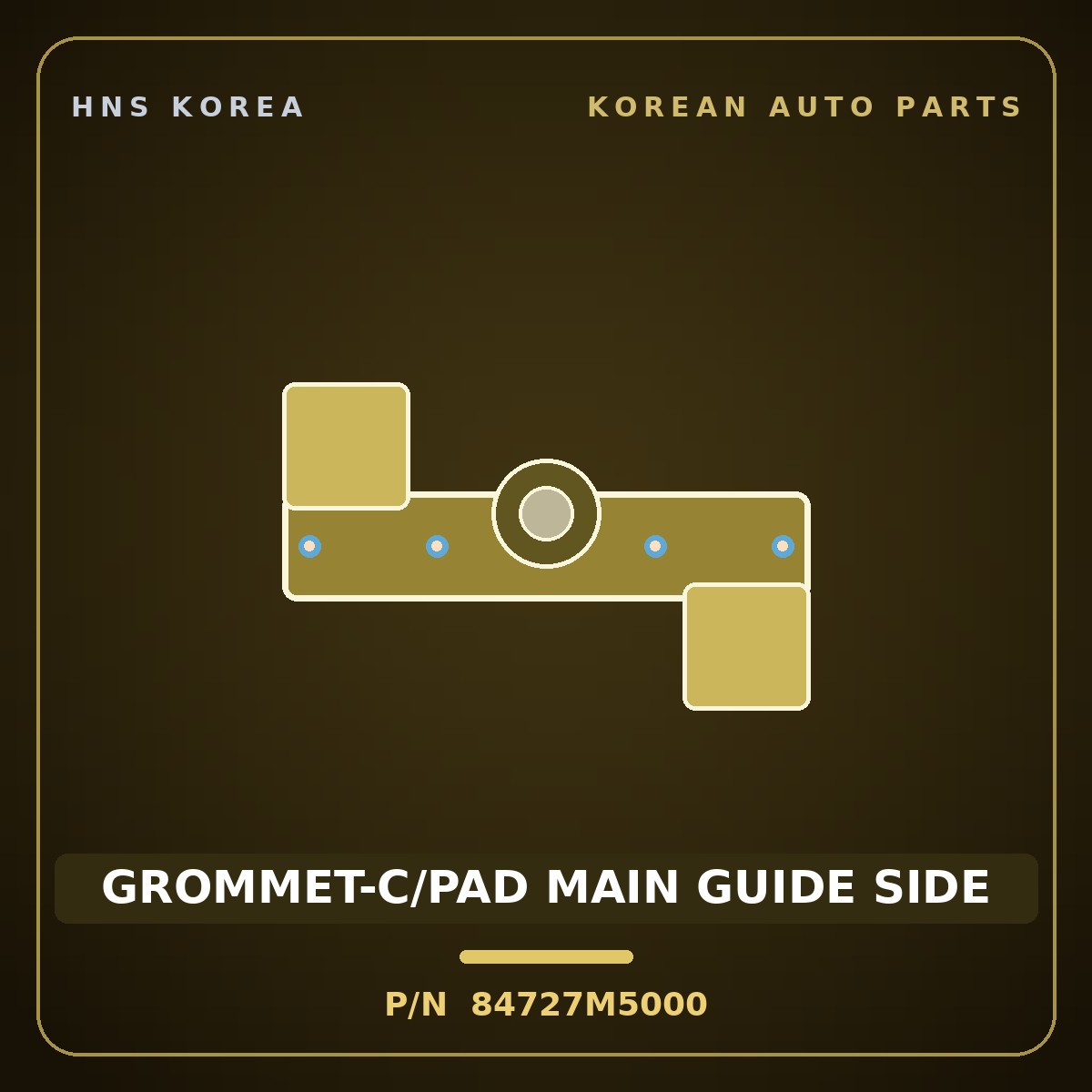 Genuine Mobis GROMMET-C/PAD MAIN GUIDE SIDE 84727M5000 for Nexo 2018 HNS Parts Korea