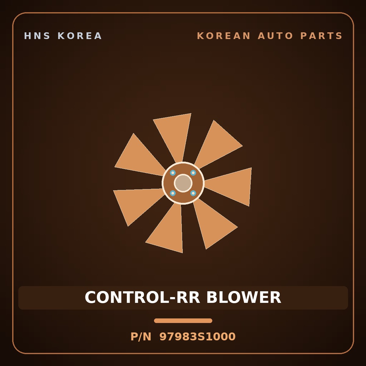 Genuine Mobis CONTROL-RR BLOWER 97983S1000 for Santa Fe 2018 HNS Parts Korea