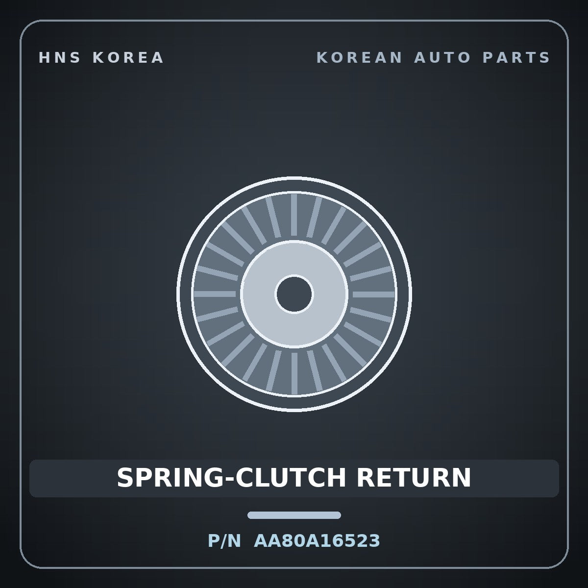 Genuine Mobis SPRING-CLUTCH RETURN AA80A16523 for New Cosmos 2000 HNS Parts Korea