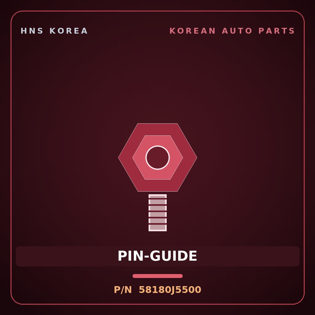 Genuine Mobis PIN-GUIDE 58180J5500 for G70 2017 HNS Parts Korea