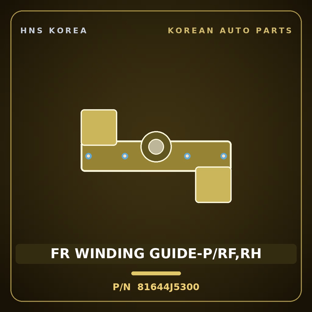Genuine Mobis FR WINDING GUIDE-P/RF,RH 81644J5300 for G70 2017 HNS Parts Korea