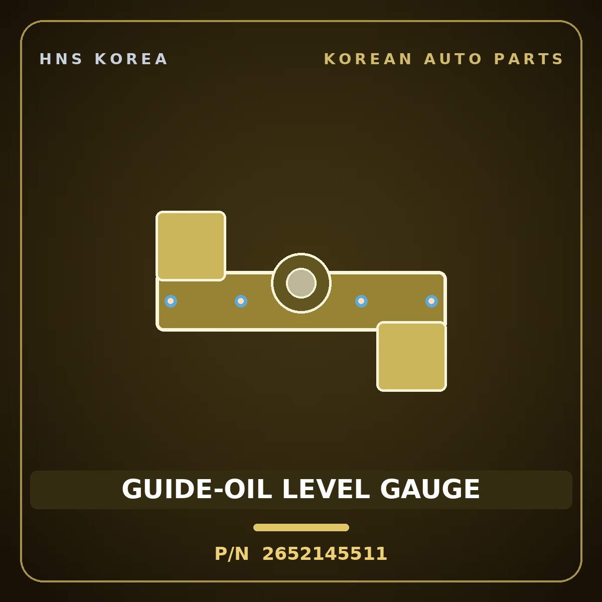Genuine Mobis GUIDE-OIL LEVEL GAUGE 2652145511 for County 2004 HNS Parts Korea