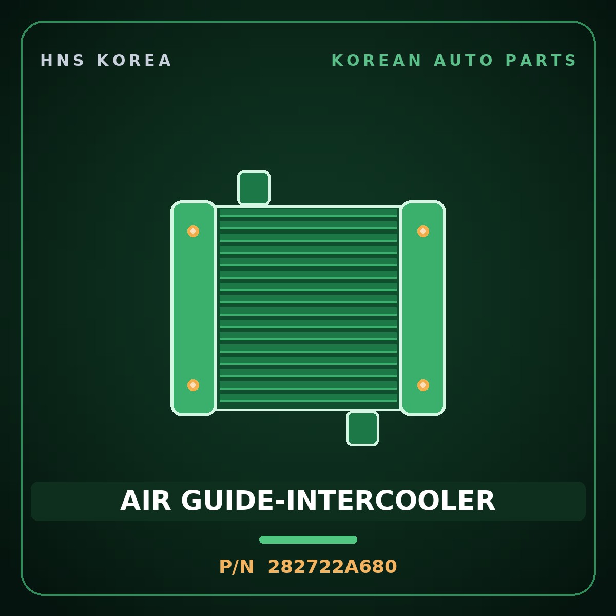 Genuine Mobis AIR GUIDE-INTERCOOLER 282722A680 for Elantra 2016 HNS Parts Korea