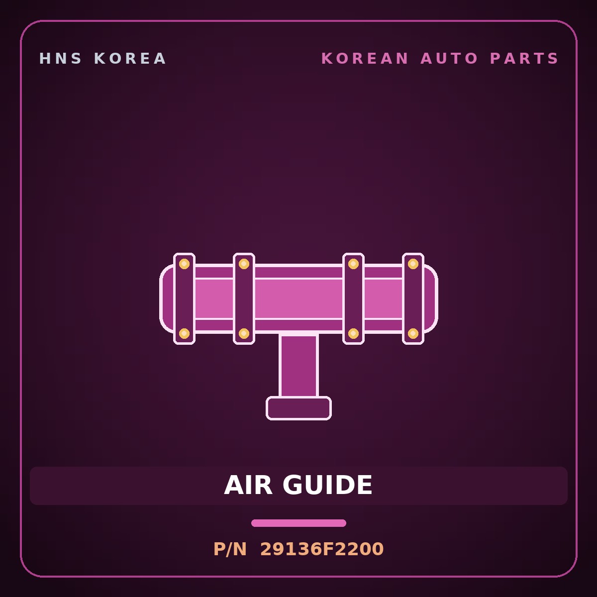Genuine Mobis AIR GUIDE 29136F2200 for Elantra 2016 HNS Parts Korea