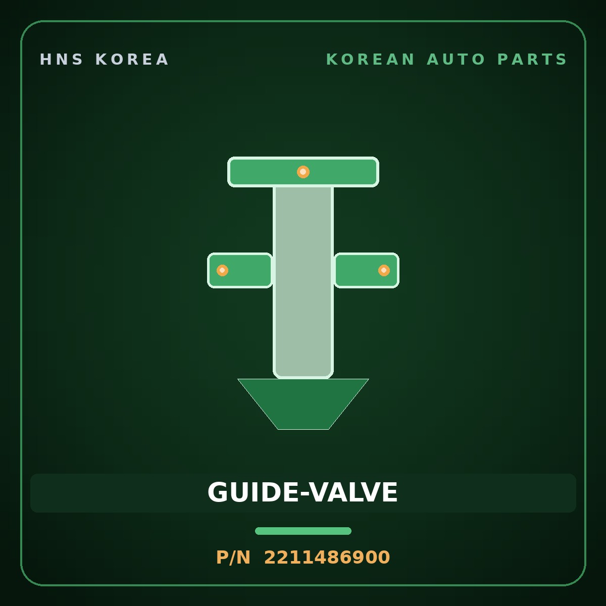 Genuine Mobis GUIDE-VALVE 2211486900 for 5-Ton Truck 1995 HNS Parts Korea