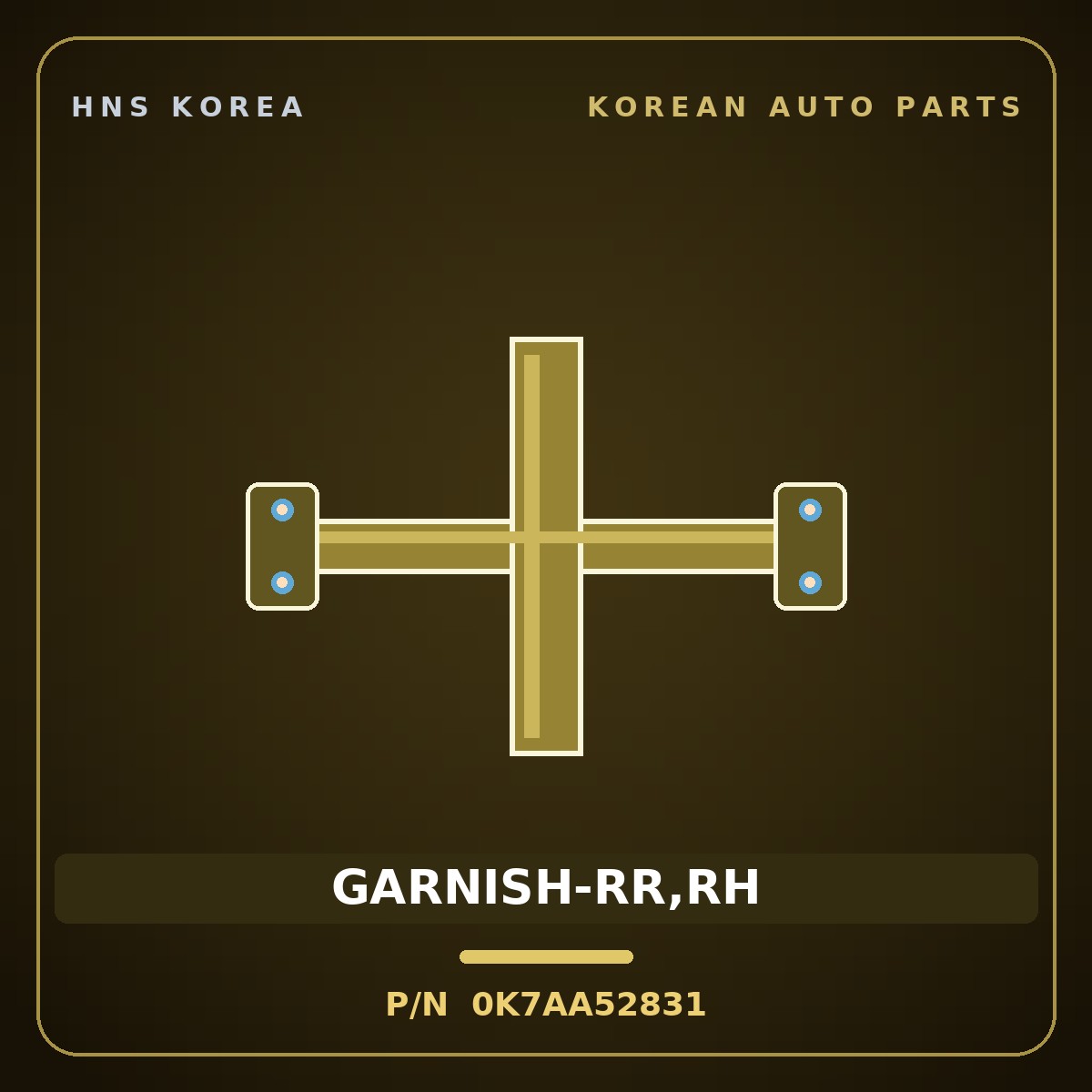 Genuine Mobis GARNISH-RR,RH 0K7AA52831 for Bongo 1996 HNS Parts Korea