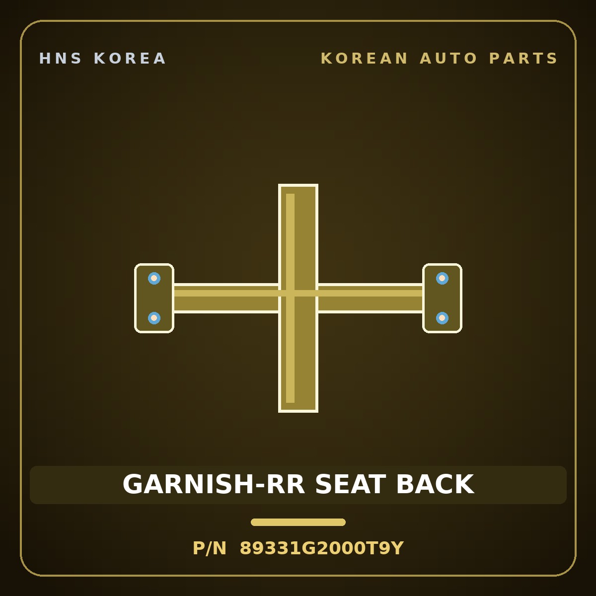 Genuine Mobis GARNISH-RR SEAT BACK 89331G2000T9Y for IONIQ 2016 HNS Parts Korea