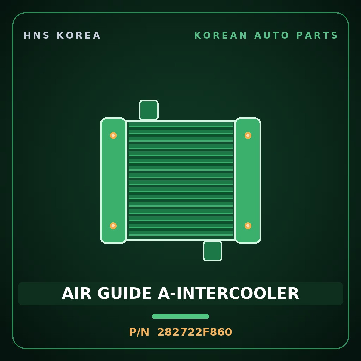Genuine Mobis AIR GUIDE A-INTERCOOLER 282722F860 for Staria 2021 HNS Parts Korea